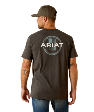 [10051761] MNS ARIAT ROUNDABOUT SHORT SLEEVE T SHIRT CHARCOAL HEATHER