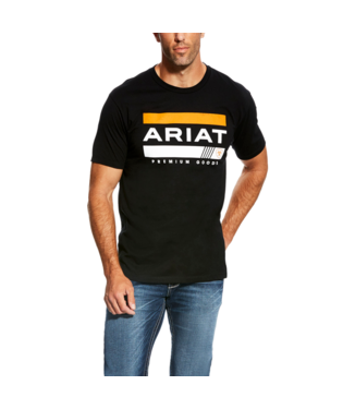[10022952] MNS BAR STRIPE T SHIRT BLACK