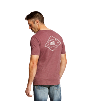 [10024554] MNS US REGISTERED T SHIRT BURGUNDY HEATHER