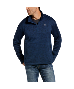 [10033005] MNS CALDWELL 1/4 ZIP SWEATER INDIGO HEATHER