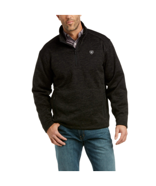 [10035302] MNS CALDWELL 1/4 ZIP SWEATER CHARCOAL