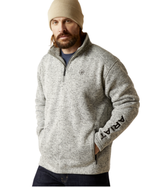 [10046490] MNS CALDWELL 1/4 ZIP SWEATER NULLA HEATHER