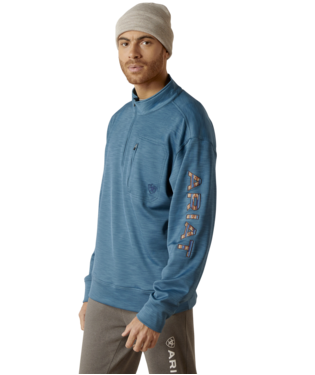 [10046712] MNS TM LG 1/4 ZIP SWEATSHIRT MALLARD BLUE