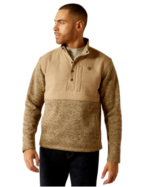 [10052779] MNS CALDWELL REINFORCED SNAP SWEATER CHINCHILLA