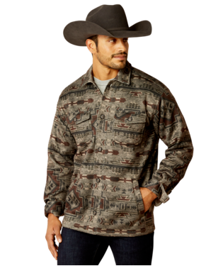 [10052781] MNS CALDWELL PRINTED SHIRT JACKET BRINDLE