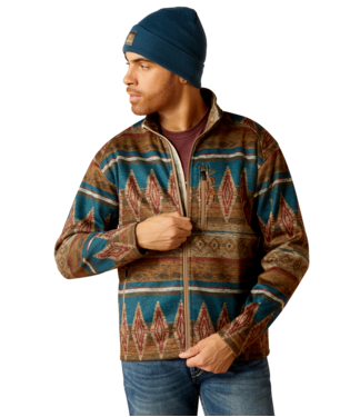 [10052818] MNS CALDWELL FULL ZIP SWEATER OXFORD TAN SWEATER PRINT