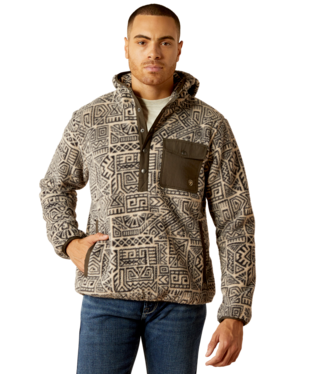 [10052995] SWEATSHIRT, MNS POLAR BEAR FLEECE HOODIE LIGHT BRINDLE