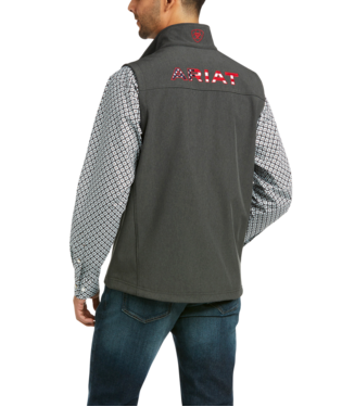 [10037380] MNS LOGO 2.0 SFTSHL VEST CHARCOAL/ AMERICANA