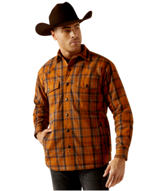 [10053933] MNS HARVEY RETRO SHIRT JACKET ROASTED PECAN