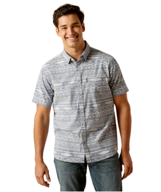 [10051540] MNS MACK MDRN SHORT SLEEVE SHIRT CHAMBRAY BLUE