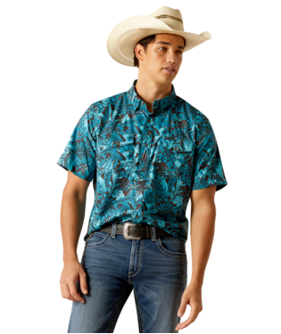 [10049020] MNS VENTTEK WEST FTD SHORT SLEEVE SHIRT BLACK PRINT