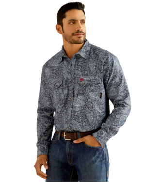MNS FR PACIFIC LONG SLEEVE WORK SHIRT NAVY