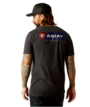 [10052038] MNS ARIAT ORIG LINES SHORT SLEEVE T SHIRT CHARCOAL HEATHER