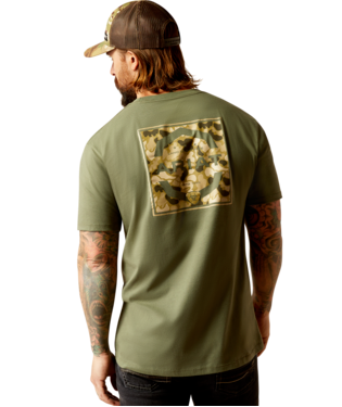 [10052574] MNS ARIAT DUCK SHORT SLEEVE T SHIRT SURPLUS GREEN