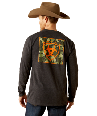 [10053988] MNS ARIAT WL NATURE LONG SLEEVE T SHIRT CHARCOAL HEATHER