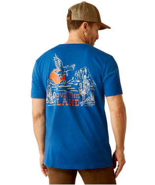 [10053995] MNS ARIAT MO AB EAGLE SHORT SLEEVE T SHIRT ROYAL BLUE