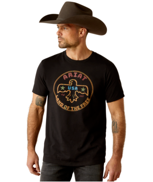[10054000] MNS ARIAT THUNDERBIRD COIN SHORT SLEEVE T SHIRT BLACK