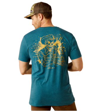 [10054003] MNS ARIAT PLAYED OUT SHORT SLEEVE T SHIRT DEEP SEA HEATHER
