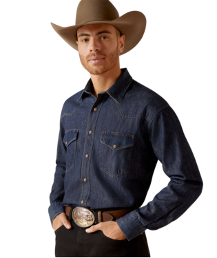 [10047940] MNS CLASSIC DENIM LONG SLEEVE SHIRT BROADWAY