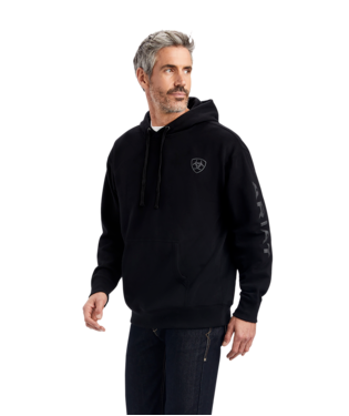 [10040815] SWEATSHIRT, MNS ARIAT LOGO HOODIE BLACK