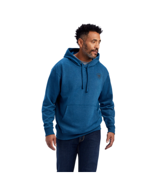 [10041803] SWEATSHIRT, MNS ARIAT LOGO HOODIE POSEIDON HEATHER