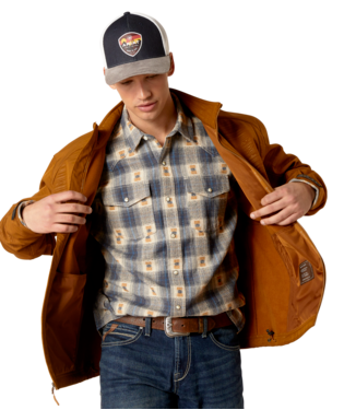 [10046790] MNS LOGO 2.0 SFTSHLL JACKET CHESTNUT EMBOSSED