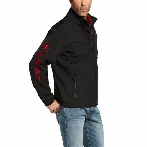 [10029963] MNS LOGO 2.0 SOFTSHELL JACKET BLACK/RED