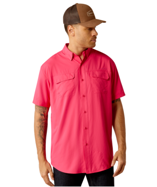 [10048783] MNS VENTTEK OUTBOUND SHORT SLEEVE SHIRT PINK HIBISCUS