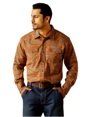 MNS FR TETON LONG SLEEVE WORK SHIRT CHARCOAL SMOKE CAMO