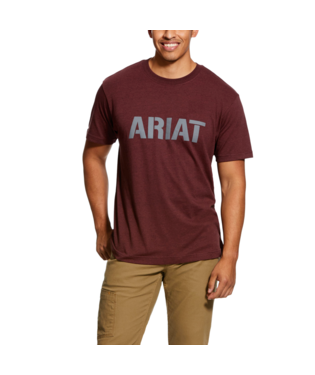 [10030289] MNS RBR CTNSTRNG BLOC SHORT SLEEVE T SHIRT BURGUNDY HEATHER