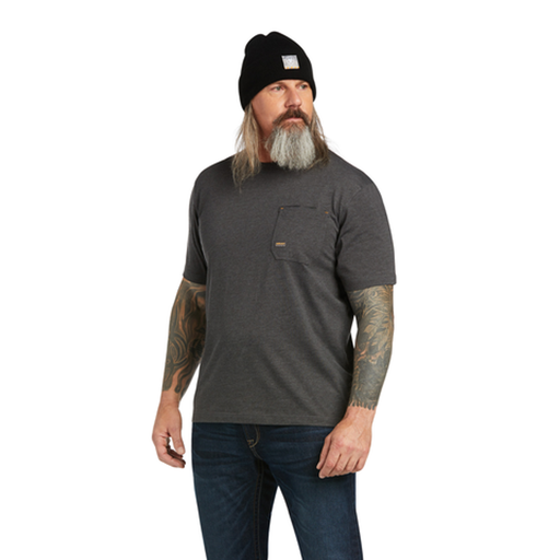 [10030306] MNS REBAR WRKMN SHORT SLEEVE T SHIRT CHARCOAL HEATHER