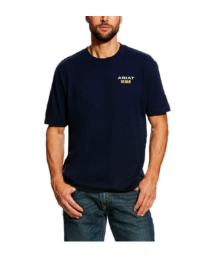 [10025410] MNS REBAR COTTONSTRONG SHORT SLEEVE LOGO CREW T SHIRT NAVY