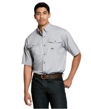 [10031024] MNS RBR MD TGH VTTK DRST SHORT SLEEVE WORK SHIRT CHARCOAL