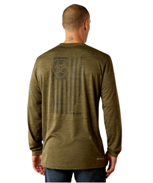 [10052326] MNS CHARGER CAMO SLC LONG SLEEVE T SHIRT BRINE OLIVE HEATHER