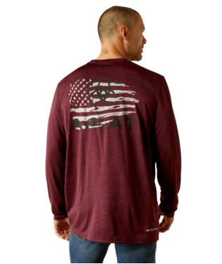 [10052465] MNS CHARGER BREAKTHRU LONG SLEEVE T SHIRT MALBEC HEATHER