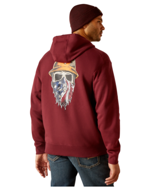 [10049073] MNS RBR BORN FULL ZIP HOODIE BURGUNDY