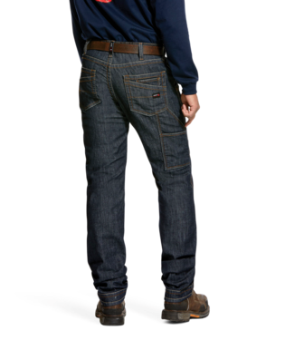 [10030263] Ariat Men's FR M4 Relaxed Stretch Duralight Workhorse Straight Jean- Rinse