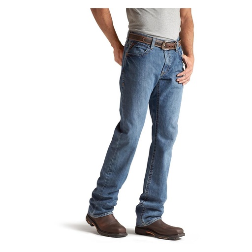 Ariat Men's FR M4 Relaxed Basic Boot Cut Jeans- Flint
