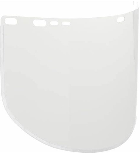 [29091J] Jackson Safety - F30 Acetate Face Shields - Clear - 9" x 15.5" X.040" - D Shaped - Bound 