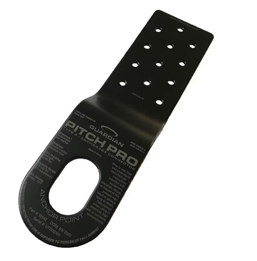 [10540] Pitch Pro slotted roof anchor, black steel, quantity of 1 - Residential Anchors