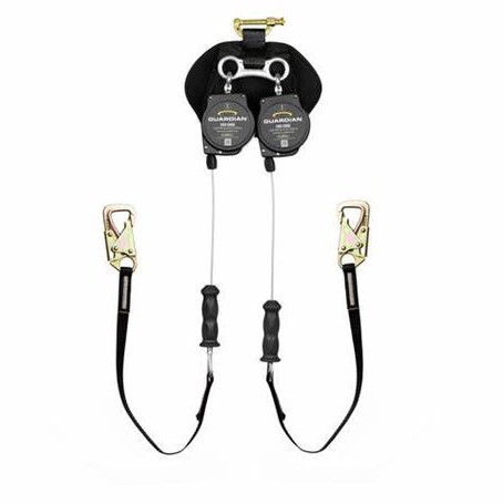 [4200209] SRL, CR3-EDGE, CLASS 2, DUAL, 8FT, GALV CABLE, STEEL TIE-BACK HOOK - Lead Edge Personal SRLs