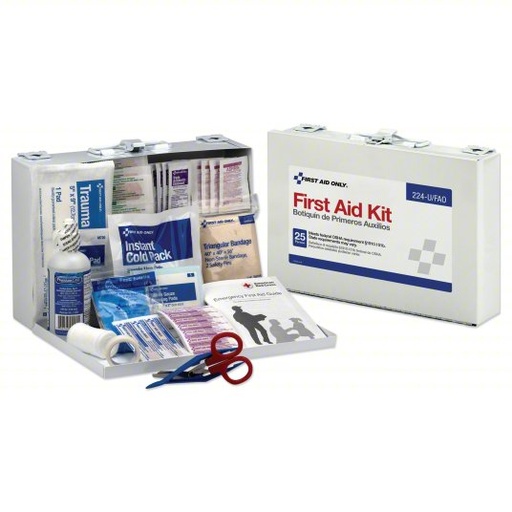 [6100] 25 Person First Aid Kit, Steel 