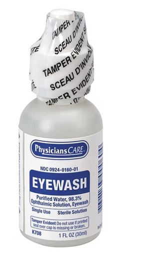 [K708] Eyewash Bottle, Screw Cap, 1 oz. 