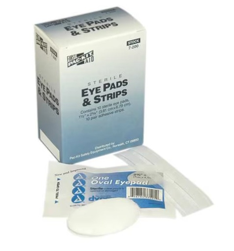 [7-002] Eye Pads with Adhesive Strips, 4/box 