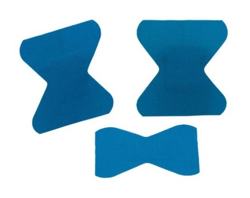 [1-697] Blue Metal Detectable Fabric Fingertip Bandages, 1500/box