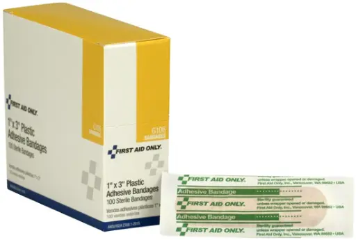 [G106] 1"x3" Plastic Bandages, 100/box