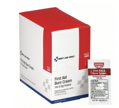 [G343] First Aid Burn Cream, 25/box 