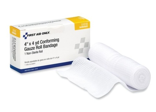 [51018] 4”x4yd Conforming Gauze Non-Sterile, 1/box