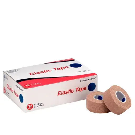 [90885] 1"x5 yd. Elastic Tape, 12/box 12/case