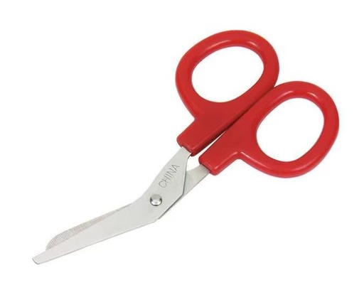 [17-008] Scissors, Red Handle, 4"